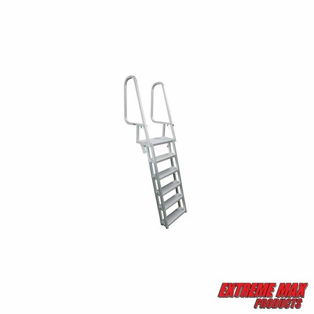 EXTREME MAX Extreme Max 3005.4122 Deluxe Flip-Up Dock Ladder - 6-Step 3005.4122